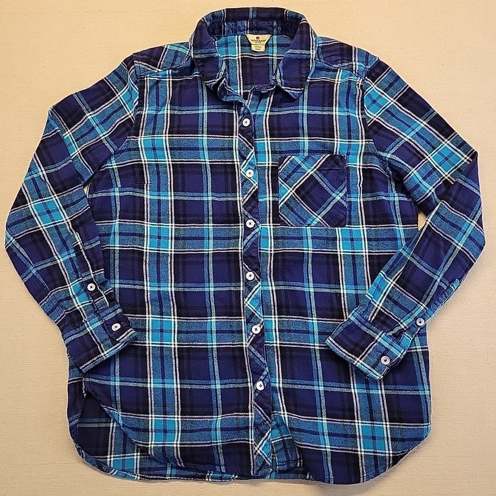 Woolrich Plaid Flannel Shirt Men's M | 100% Cotton Outdoor Heritage Casual